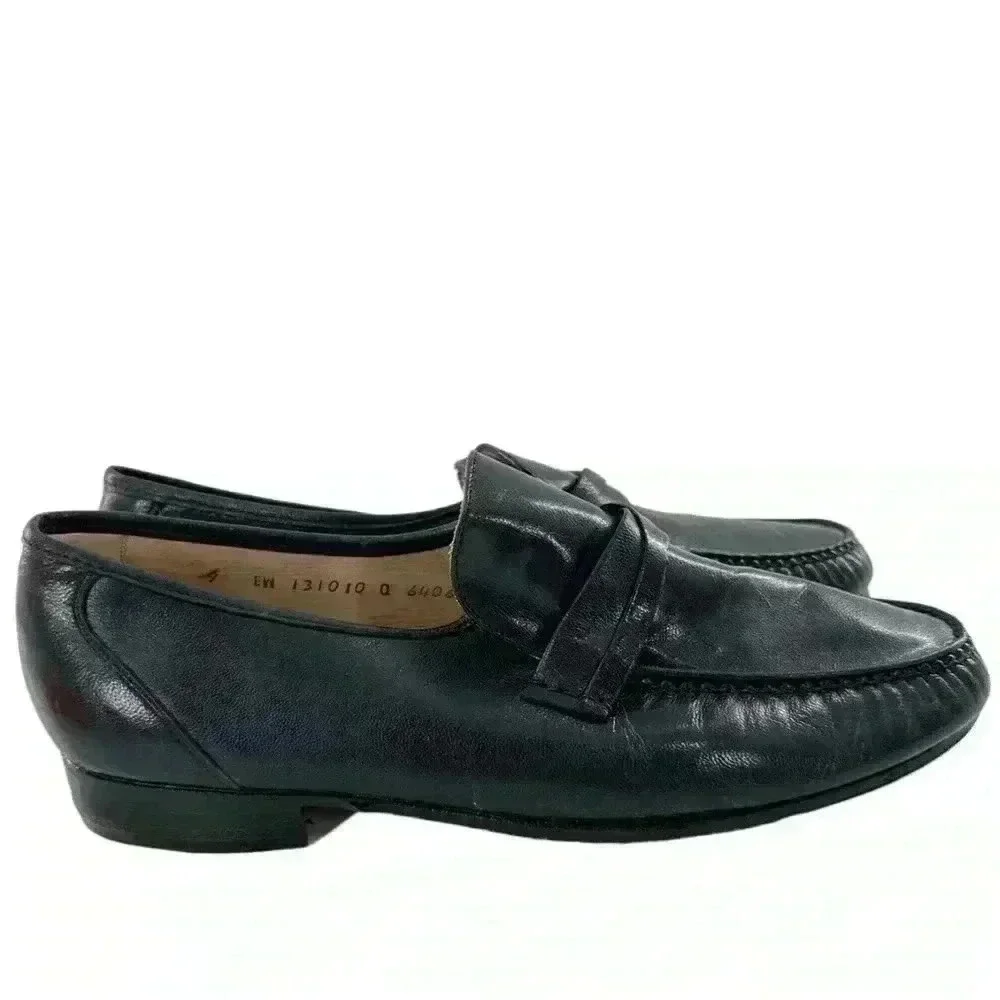 San Remo mens dress loafers size 9 EW blue leather